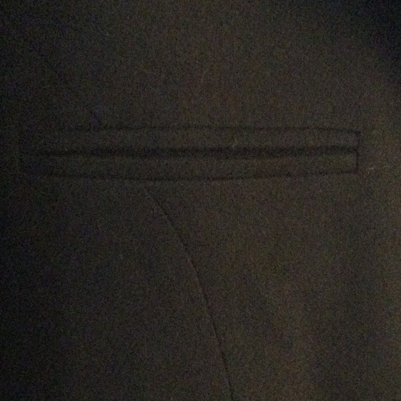 Black wool blazer with zipper front. - Picture 3 of 5